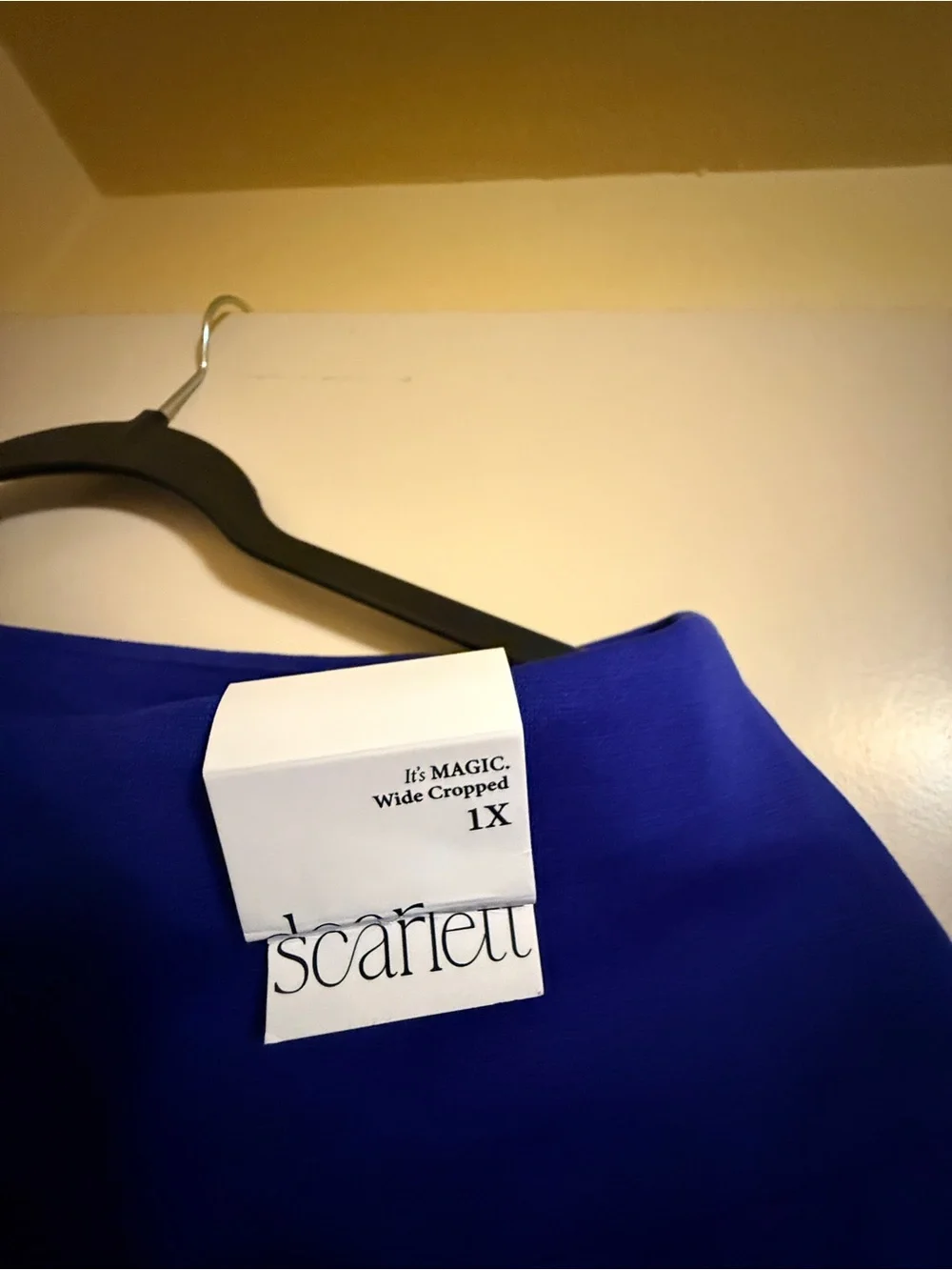 Scarlett Wide Cropped pants in Bright Royal Blue - Picture 3 of 4